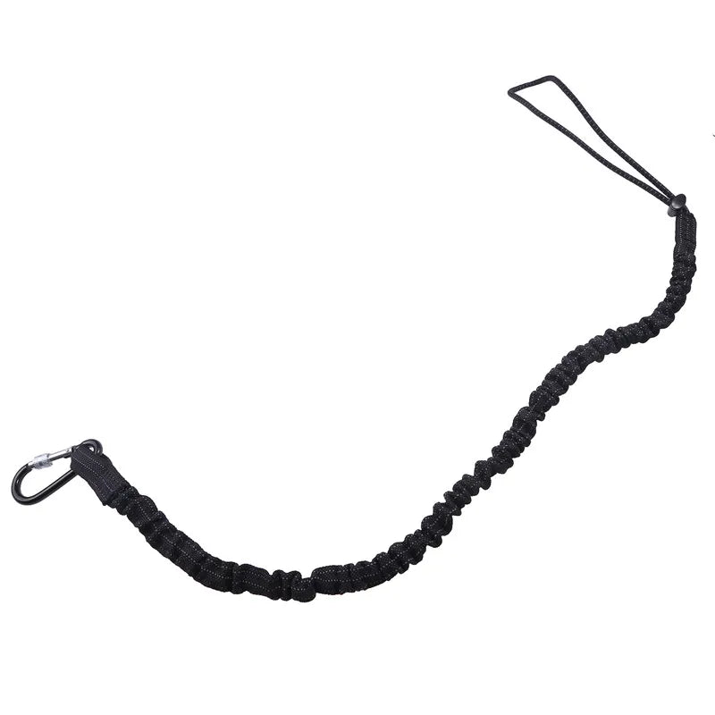 Safety Bungee Tether Tool Lanyard With Carabiner Hook Climbing Working Anti-Falling Safety Rope Aerial Work Climbing Accessories