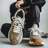 2025 Men’s Breathable Casual Sneakers – Fashionable Thick-Soled Sports Shoes
