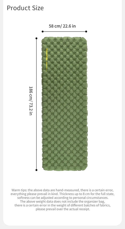 Naturehike 2024 New Camping Mattress 4.6 High R-Value Ultralight Folding Beach Air Sleeping Pad Outdoor Hiking Air Mattress