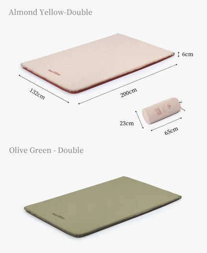 Naturehike 2025 New Air Mat Ultralight Elasticity Sponge Automatic Inflatable Mat Portable Folding Outdoor Camping Air Mattress