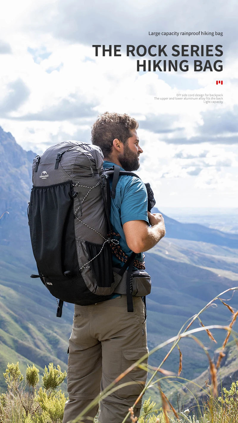 Naturehike Camping Backpack 60+5L Large Capacity Waterproof Climbing Bag Ultralight Travel Man Backpack Outdoor Hiking Backpack