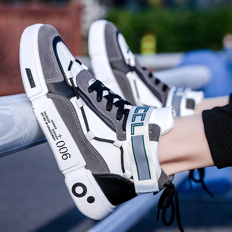 Men’s High Top Sneakers – Breathable Platform Running Shoes, Casual Fashion Lace-Up Trainers for Streetwear & Sports