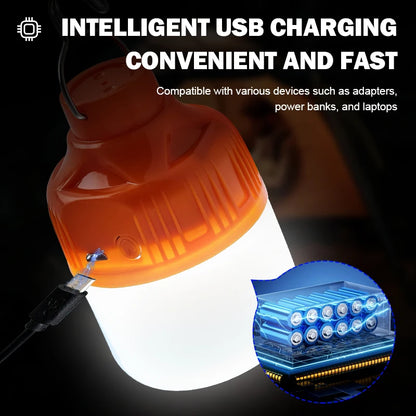 Outdoor USB Rechargeable LED Lamp Bulbs High Brightness Emergency Light Hook Up Camping Fishing Portable Lantern Night Lights