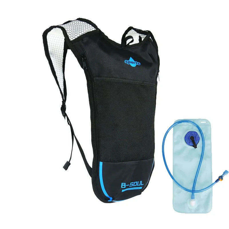 Hydration Backpack Pack W/ 2L Hydration Bladder Lightweight Breathable Water Backpack 3 Layer Pockets for Hiking Running Cycling