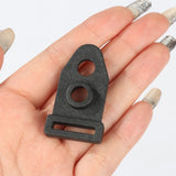 High Quality Double Eyes Black Hiking Accessories Tent Feet Clamp Wind Rope Buckle Tent Clip Outdoor Camping Traveling