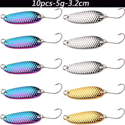 Trout Spoon and Spinner Lures (10 Pack)