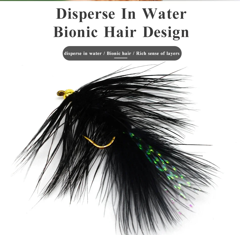 Topranc Beadhead Woolly Bugger Streamers (10 Pack)