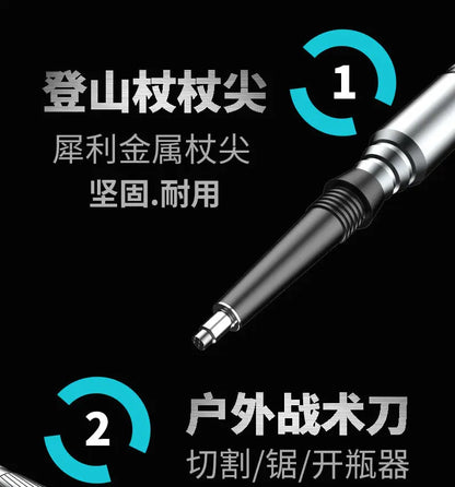 Folding Multifunctional Hiking Poles Outdoor Hiking Camping Ultralight Tactical Set Telescopic Hiking Poles