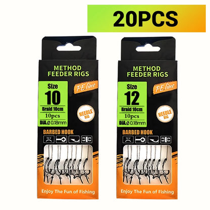 Pre-Tied Carp Hair Rigs (Sizes 6-12)