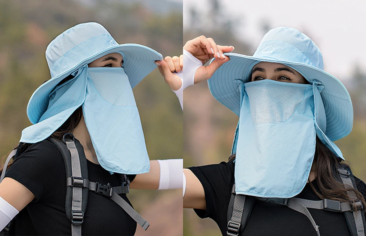 Breathable Fishing Sun Hat with Face Cover
