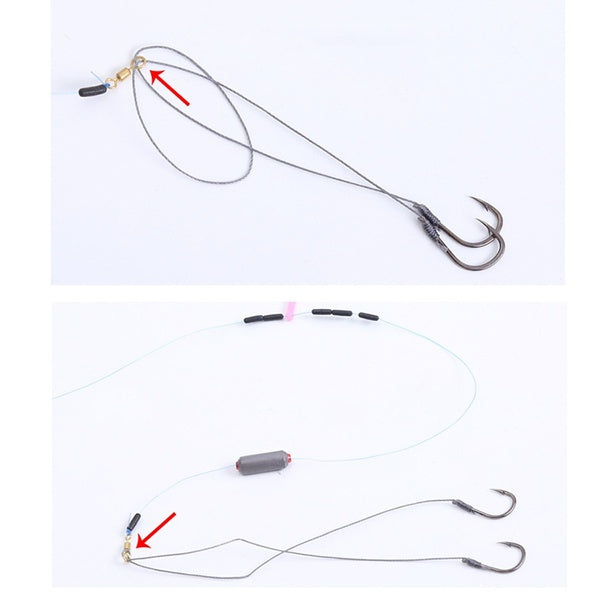 Pre-Tied Double Hook Rigs (5 Pack)