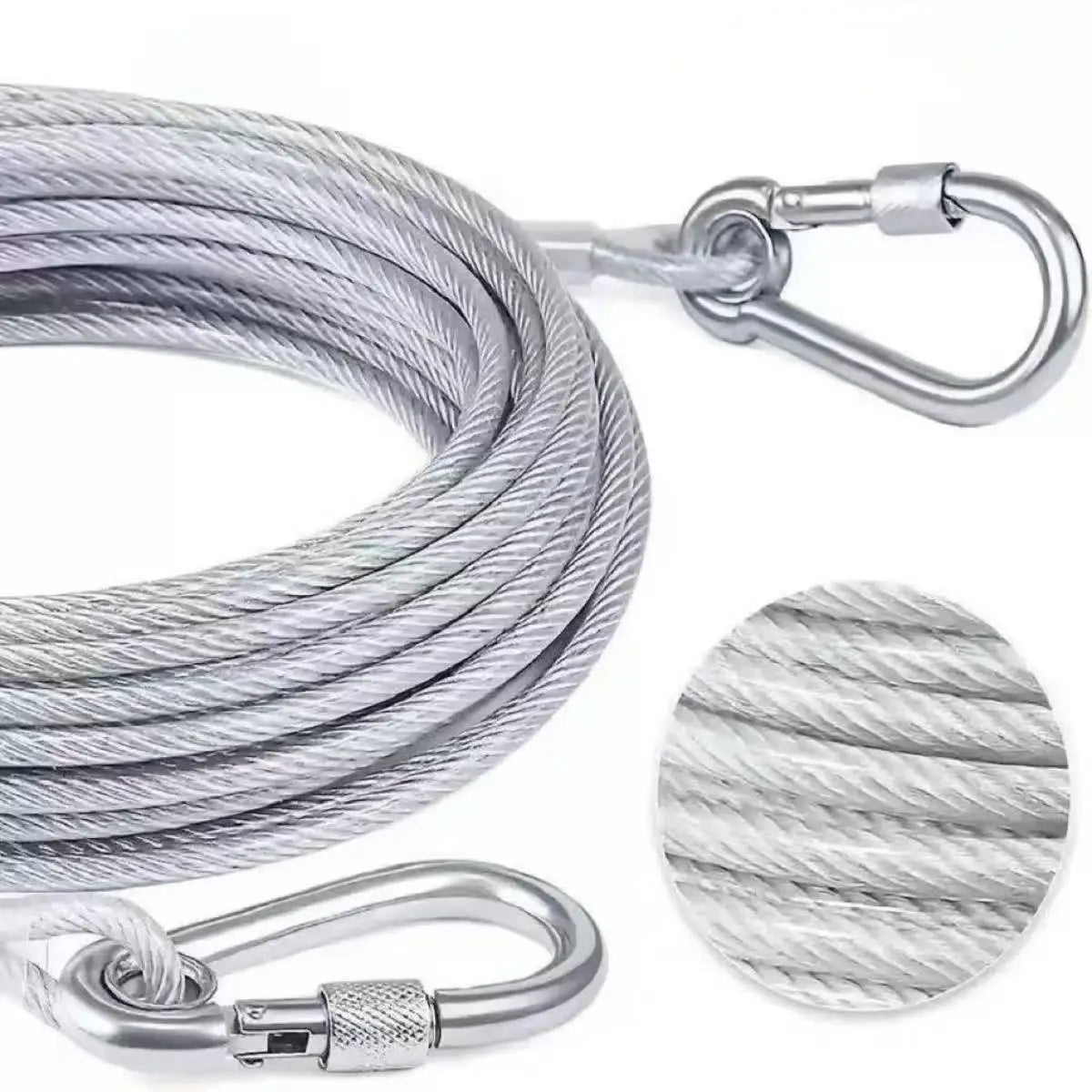 3m-15m Stainless Steel Clothesline, Portable Windproof Indoor/Outdoor Clothes Drying Camping Supplies Clothes Line