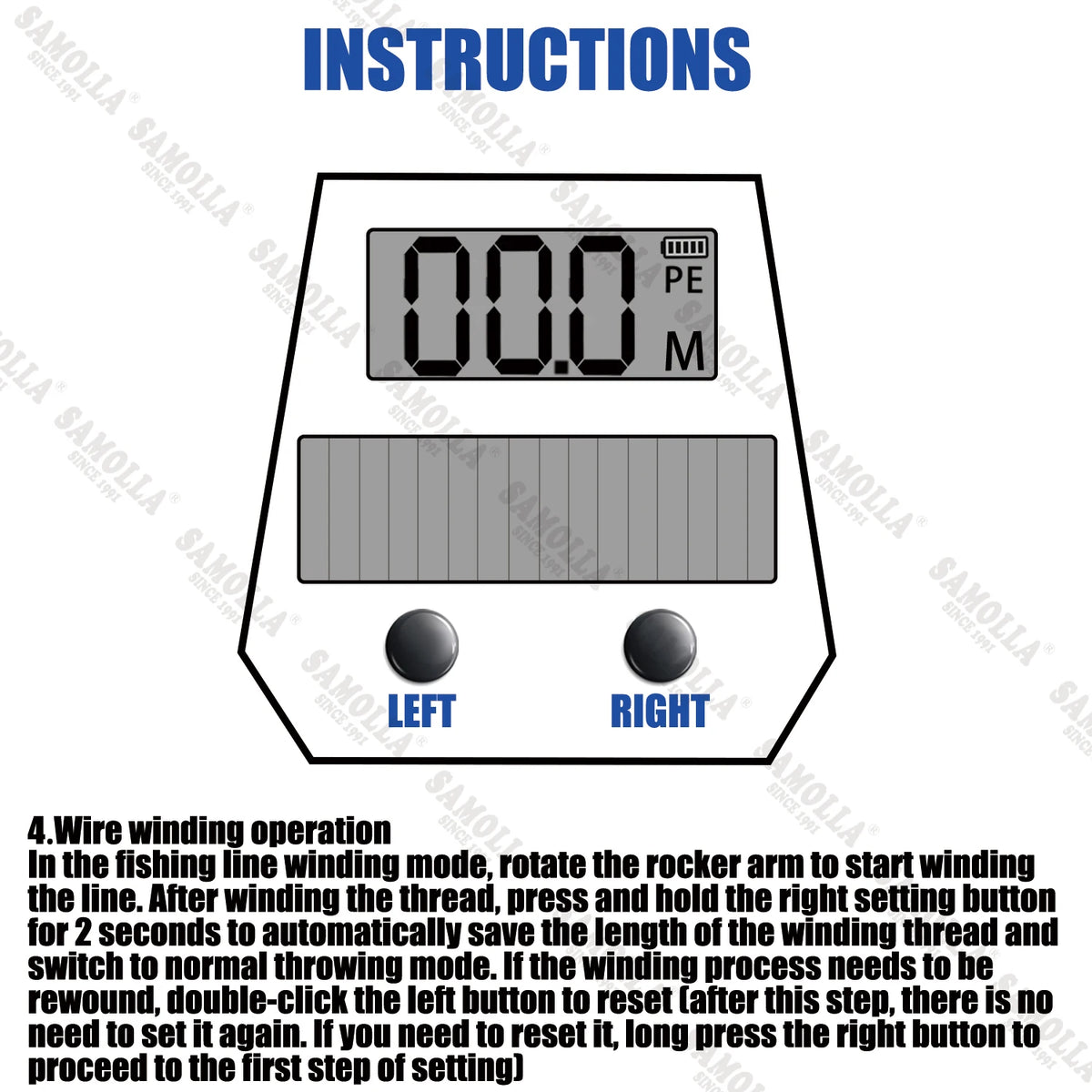 Electronic Baitcasting Reel with LED Line Counter Screen