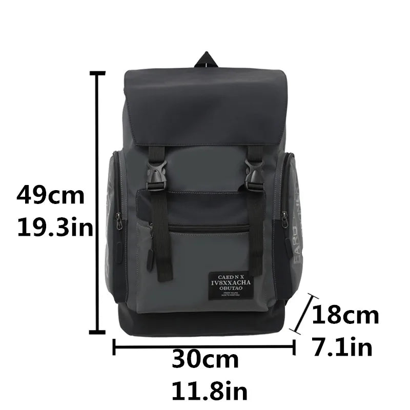 Backpack for men, trendy, cool, versatile, large capacity, personalized travel backpack for women, middle school students, high