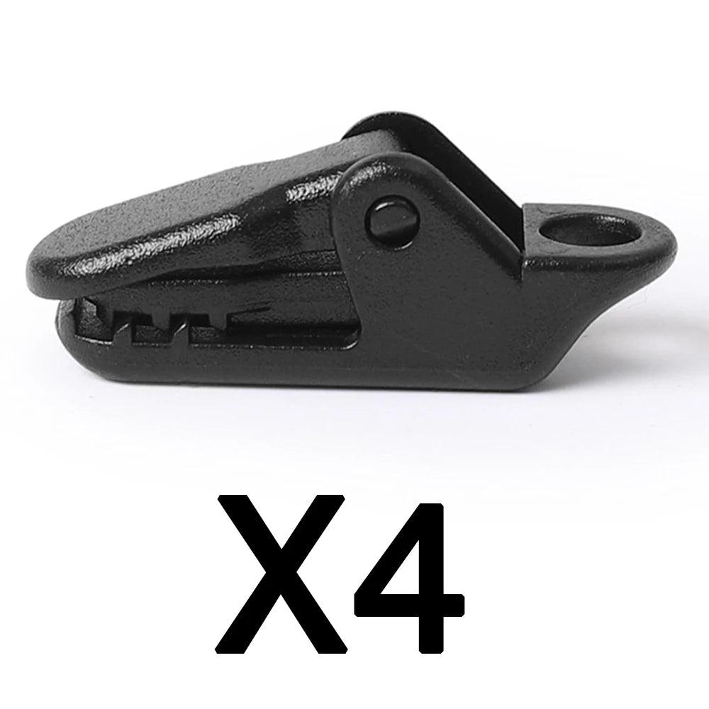 Heavy Duty Tent Clips Windproof Alligator Clamps for Camping Tarp Shelter Outdoor Gear with Rope Survival Tent Stakes Accessorie