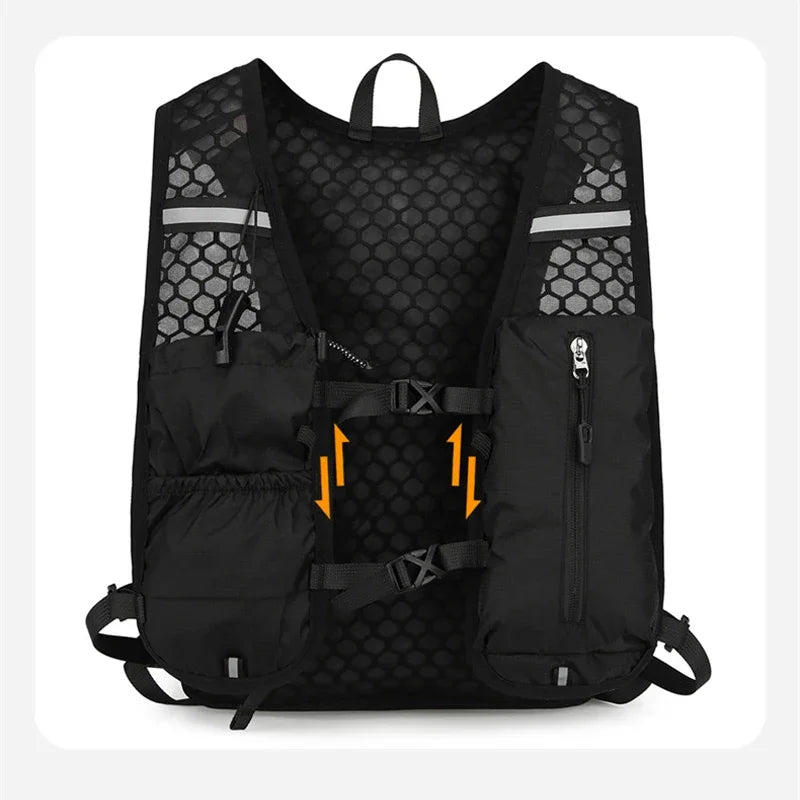 8L Running Hydration Vest Backpack Men Women Outdoor Sport Bags Trail Marathon Jogging Hiking Backpack Option Water Bag Flask