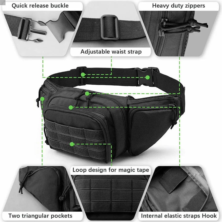 Outdoor Mountaineering Leisure Waist Bag Running Sports Multi functional Bag Cycling Bag Multi functional Tool Shoulder Training