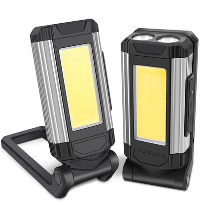 1/2/4PCS Magnetic COB Work Light USB Rechargeable LED Flashlight Portable Lantern Camping Light Type-C Power Bank Function Lamp