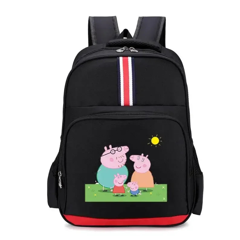 Peppa Pigs Schoolbag Print Backpack for Boys Girls Large Capacity Backpacks for Primary School Students Bag Birthday Gift