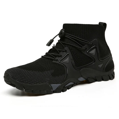 Men’s High-Top Hiking Boots – Breathable Mesh Outdoor Sneakers for Walking, Mountaineering & Travel (Lightweight Comfort, 2025)
