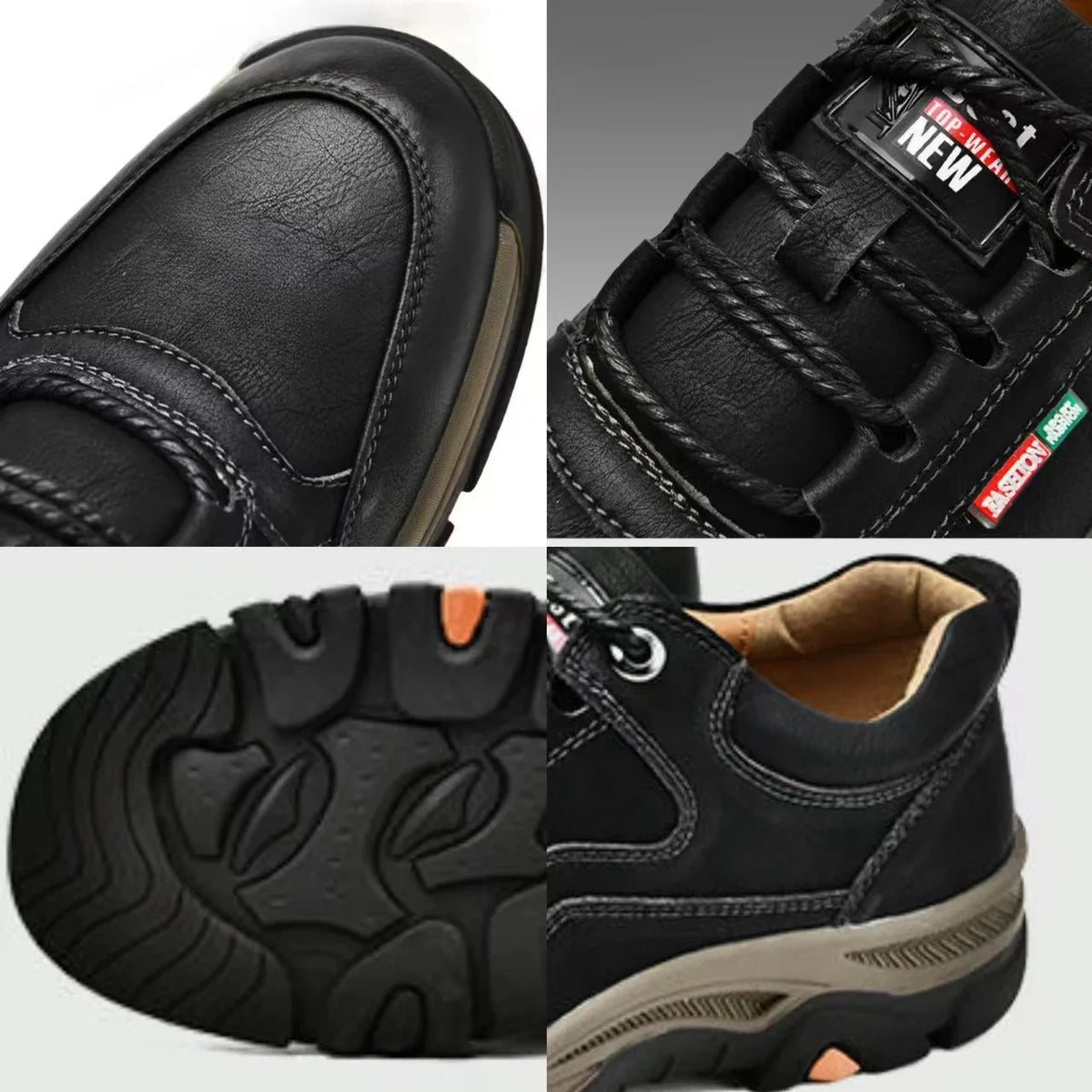 Men’s Casual Outdoor Sneakers – Retro Leather Business & Walking Shoes Non-Slip Comfort
