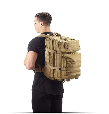 2Q-50L Tactical Backpack Men's Travel Large Capacity Rucksacks Men Waterproof Outdoor 1Sports Multi-functional Bags