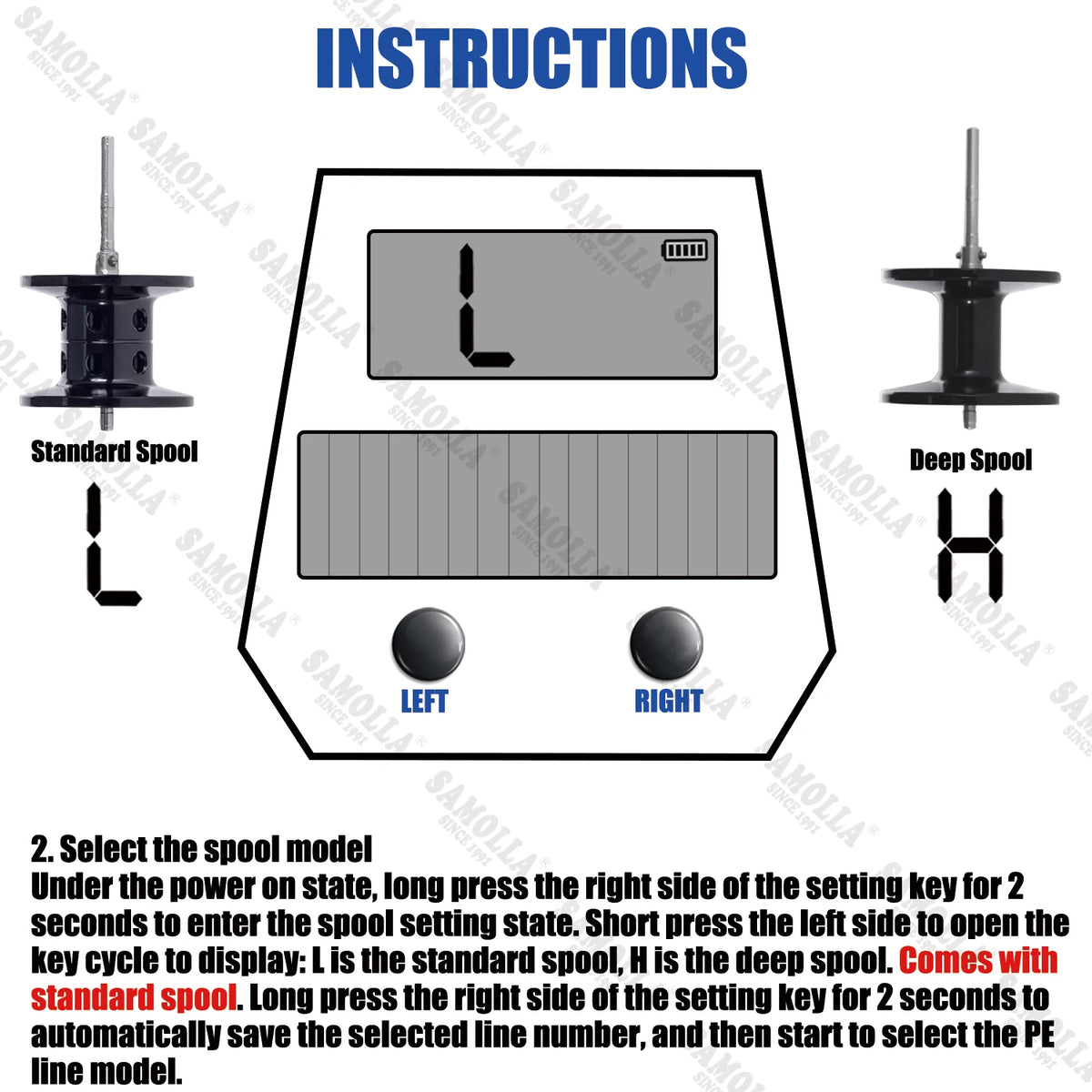 Electronic Baitcasting Reel with LED Line Counter Screen