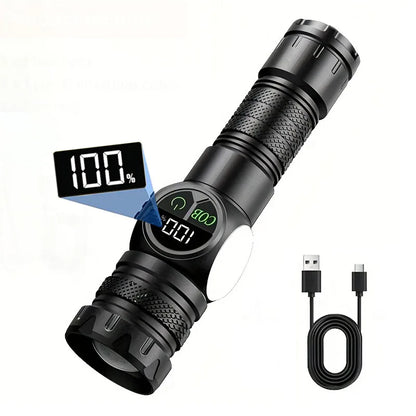 Super Powerful Flashlights USB Rechargeable LED Flashlight Magnetic Tactical Flashlight With COB Side Light Camping Fishing
