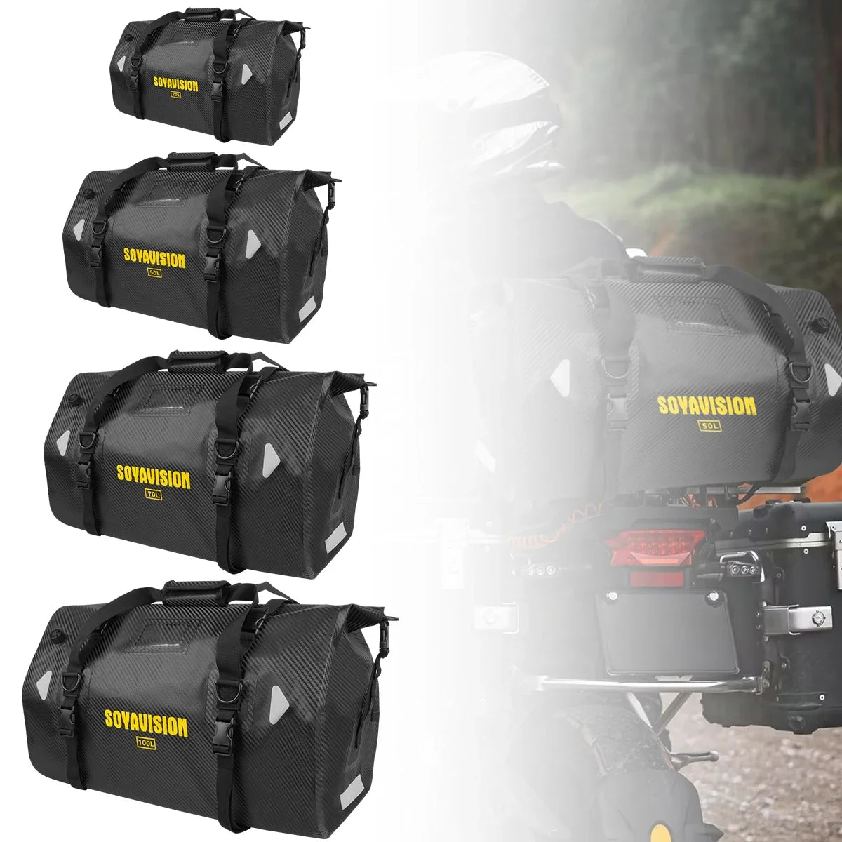 Waterproof 20L/40L/50L/66L/70L/100L Dry Storage Bag for Bicycle Mototcycle Travel, Swimming, Boating, Kayaking, Camping & Beach