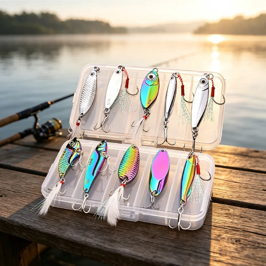 5pcs/lot Wobbler Lures 3g/10g/15g Metal Vib Fishing Lure Set Sinking Hard Metal VIB Sea Fishing Lures Artificial Pesca Bait