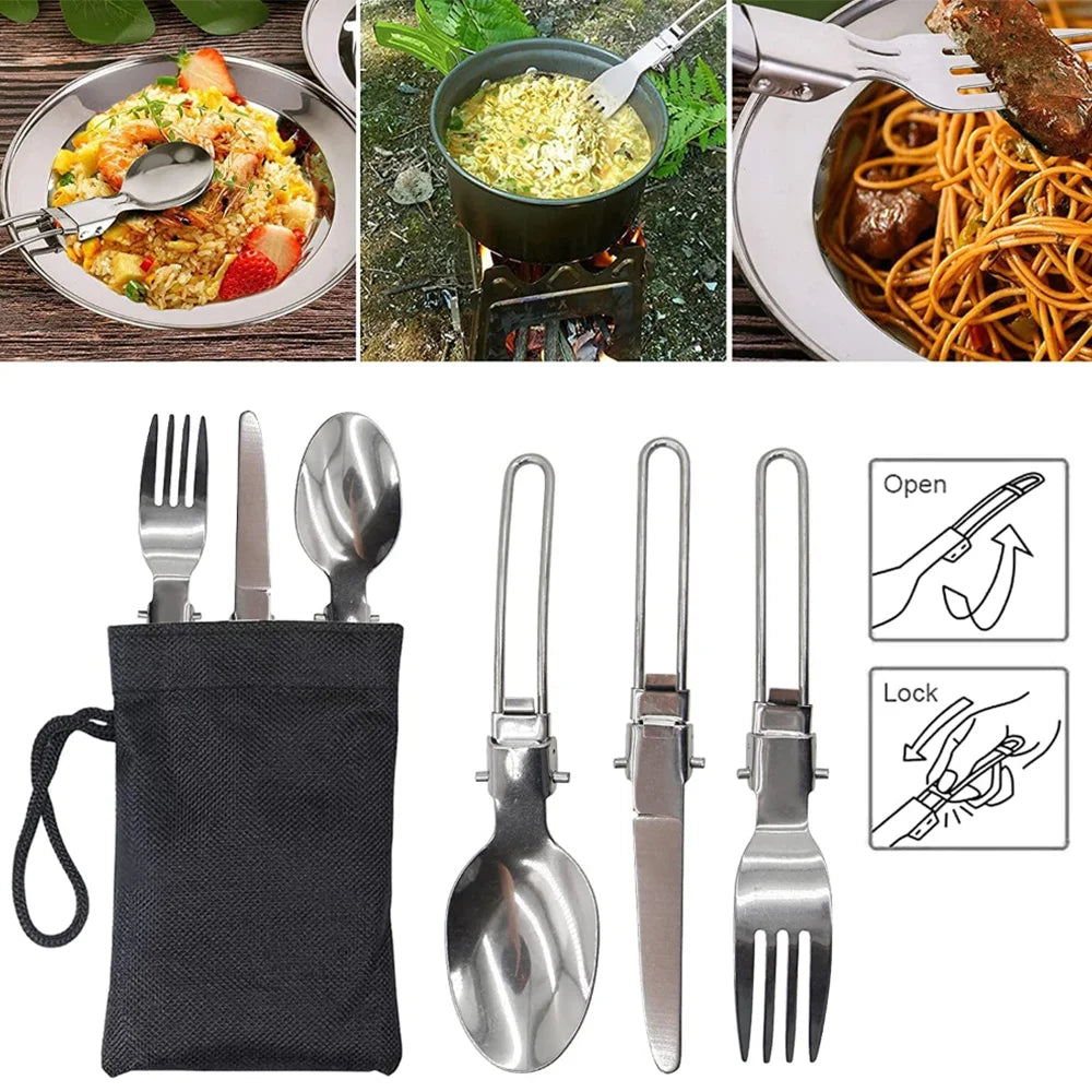 Camping Cooking Set Portable Lightweight Aluminum Camping Pot Set Hiking Picnicking Outdoor Travel Cooking Utensils Set