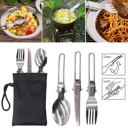 Camping Cooking Set Portable Lightweight Aluminum Camping Pot Set Hiking Picnicking Outdoor Travel Cooking Utensils Set