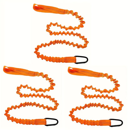 Reflective Elastic Kayak Paddle Leash – Coiled Safety Rope with Hooks for Canoe, Rowing & Boat Accessories