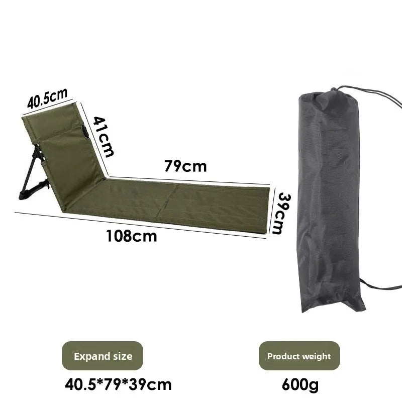 Lightweight Folding Low Back Chair, Portable Outdoor Leisure Recliner for Camping, Picnic, Fishing and Daily Outdoor Activities