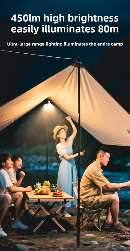 Emergency Lighting Solar Camping Light Portable Outdoor Tent Work SMD Rechargeable LED Hanging Lamp with Digital Power Display