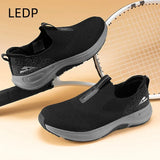 Men’s Lightweight Walking Shoes – Casual Slip-On Sneakers with Breathable Fly Woven Mesh, Comfortable Everyday Footwear