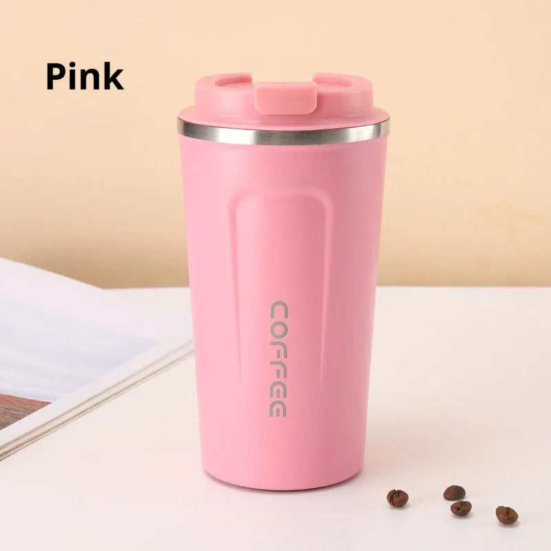 380/510ML Stainless Steel Car Thermal Cup Coffee Cup  for Outdoor Sports Cold and Heat Thermal Mug Tumbler Insulated Flask Water