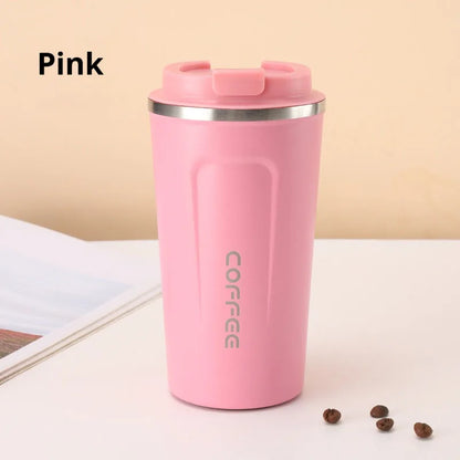 380/510ML Stainless Steel Car Thermal Cup Coffee Cup  for Outdoor Sports Cold and Heat Thermal Mug Tumbler Insulated Flask Water