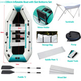 2.0–3.6m Inflatable Boat with Air Deck & Slat Bottom | Heavy-Duty PVC 3-Layer Fishing & Kayak Dinghy Set