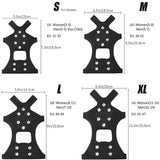 Ice & Snow Grippers with 10 Stainless Steel Spikes | Anti-Slip Traction Crampons for Shoes