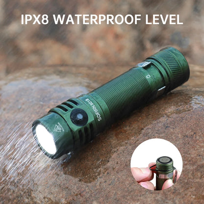 SOFIRN SC18 1800lm SST40 LED 18650 Torch TIR Optics Lens EDC Flashlight USB C Rechargeable Lantern