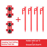 Portable Tent Holder Tent Nails Set Canopy Rod Fixed Tube Reinforced Wind proof Awning Rod Holder for Outdoor Camping Fishing