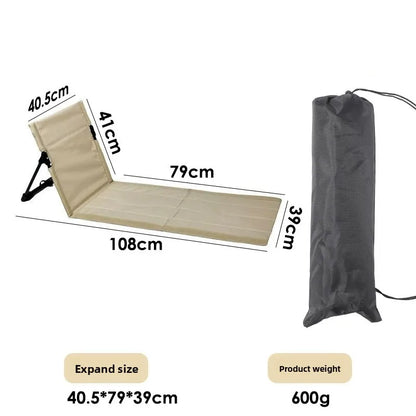 Lightweight Folding Low Back Chair, Portable Outdoor Leisure Recliner for Camping, Picnic, Fishing and Daily Outdoor Activities