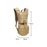 Hydration Backpack Suitable for 2-3L Water Bag Outdoor Military Backpack for Hiking Cycling Climbing without Water Bladder