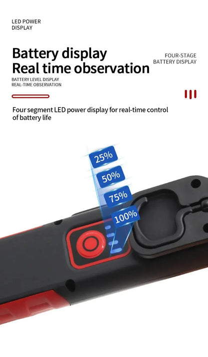 Portable USB Rechargeable Work Light Magnetic COB LED Flashlight Hanging Lamp with Built-in Battery Camping Torch