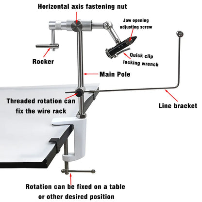 MNFT 360 Degree Rotary Fly Tying Vise