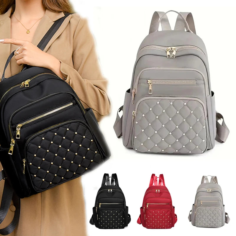Travel backpack, double-shoulder bag, fashionable travel schoolbag, women's large-capacity multi-purpose bag