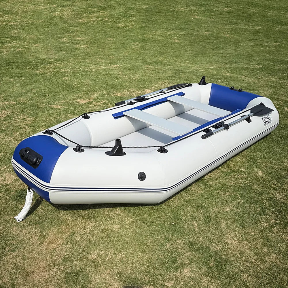 Inflatable PVC Rowing Kayak 3.3m – 5 Person Fishing Canoe Dinghy with Accessories