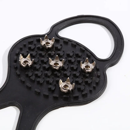 Outdoor Ice Cleats Anti Slip Shoe Covers Steel Studs Crampons for Walking on Snow and Icy Roads Winter Climbing Hiking Gear