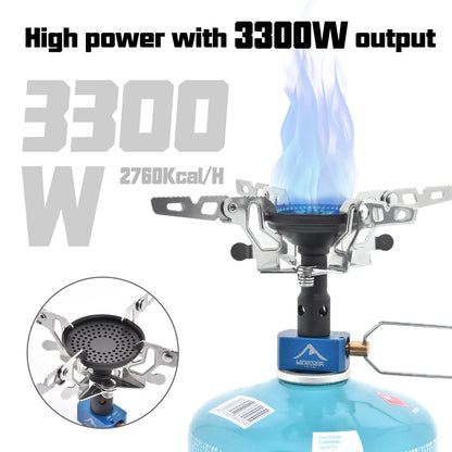 Widesea Portable Camping Gas Stove 3300W Ultralight 92g Aluminum Alloy Backpacking Stove with Carry Bag for Outdoor Cooking Hiki
